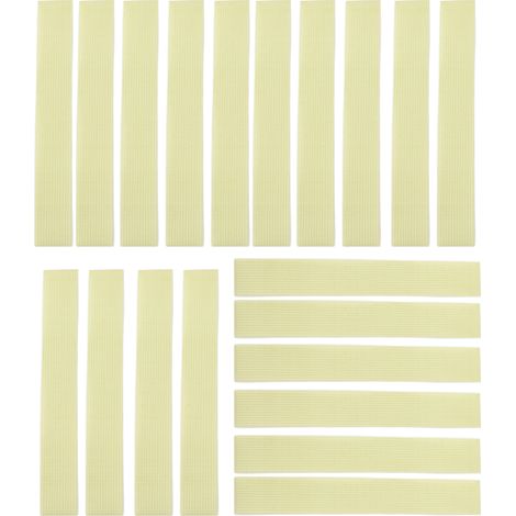 Lot de 20 bandes anti-varroas fluvalinate pour ruches, traitement apicole, sachet OPP inclus.