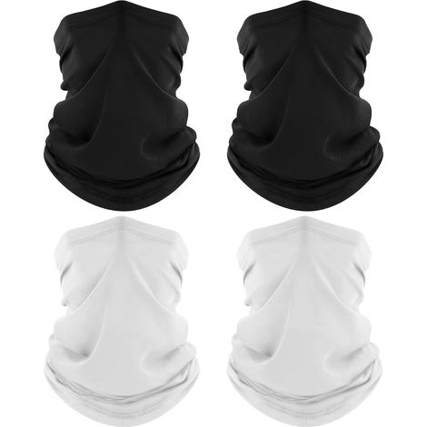 4 Pièces Cache-Cou, Tour de Cou Respirant Anti-UV Séchage Rapide, Bandana Multifonction pour Moto, Cyclisme, Homme et Femme (1/5)