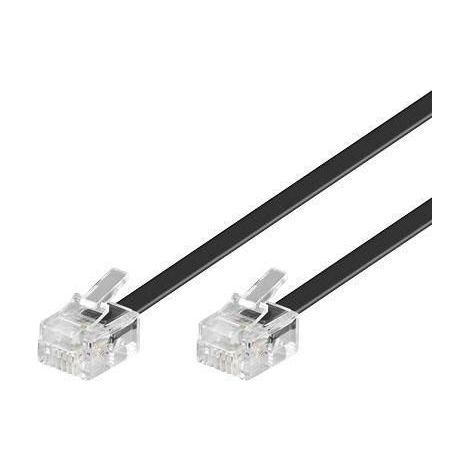 MANHATTAN CAVO TELEFONICO RJ11 MODULARE 2MT PER MODEM/TEL NERO RETAIL (1/3)