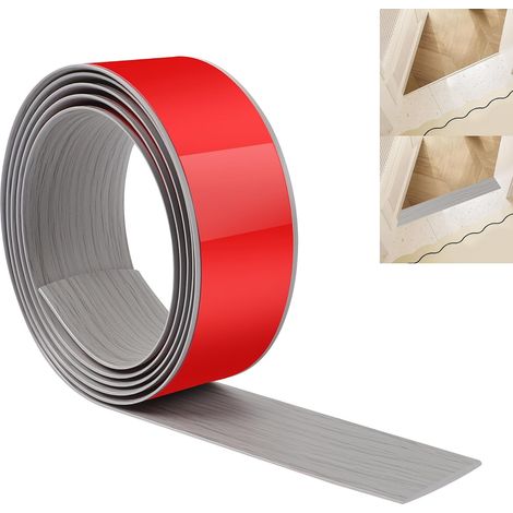 Bande de Transition de Sol 200cm×5cm, Bandes de Revêtement de Sol Autocollantes en PVC, Bande de Séparation de Porte de Sol pour Joindre les Espaces de Sol, Moquette,Carrelage(Bois Gris Neuf) (1/5)