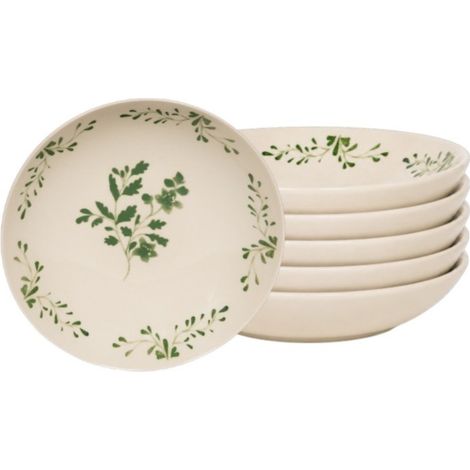 Table Passion - Assiette creuse Appoline verte 22 cm (lot de 6) (1/3)