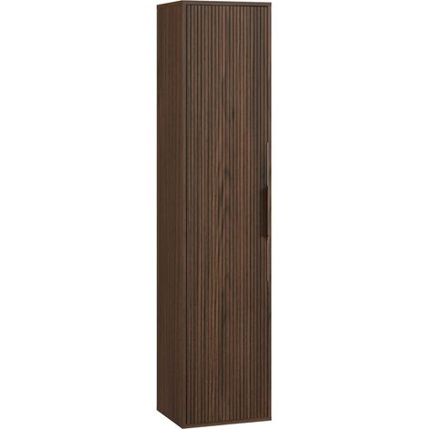 Badezimmerschrank Rimini 38 x 33  x 170 cm – Walnuss Braun – hoh