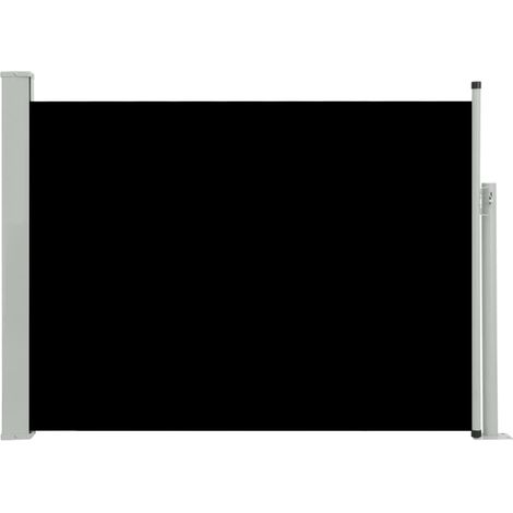 Toldo de protección lateral retráctil para terraza, jardín, terraza, balcón, protección visual, 100 x 500 cm, negro 020007193