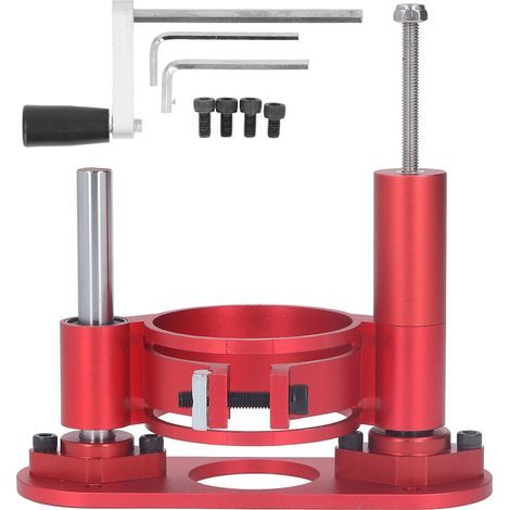 Base élévatrice de routeur, hauteur maximale de 47mm, alliage d'aluminium, tige en acier inoxydable, Table élévatrice pour le travail du bois (1/5)