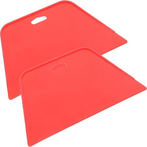 Set di 2 spatole per pittura, applicazione di pellicole per finestre e installazione di adesivi, strumenti versatili per finiture perfette, in plastica, rosse, 1910,5 cm (1/5)