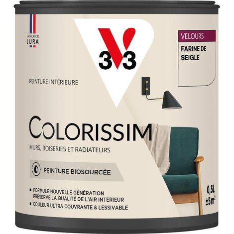 Peinture murale intérieure Colorissim® V33 Farine de seigle Velours 0,5L