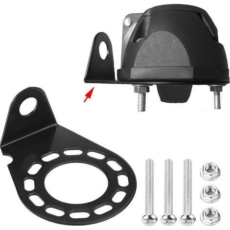 Trailer accessories, Metal mounting bracket for 7-pin and 13-pin caravan trailer connector socket (1/5)