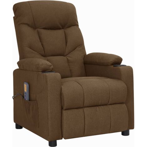 Fauteuil de massage inclinable Marron Tissu 22 (1/5)