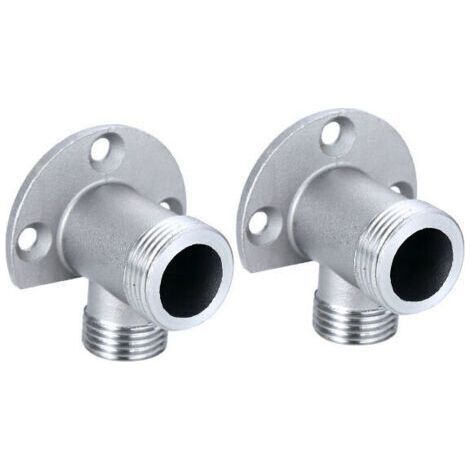 Ensoleille – Exposed Faucet Hose Installation Kit – Chrome Plated Copper – 1/2 NPT x G 3/4 Thread – Discreet Installation for Outdoor Shower (1/5)