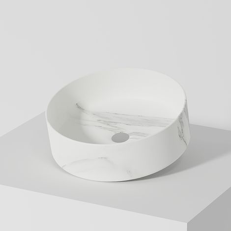 Lavabo à poser CILIN céramique 36x12x36 cm calacatta (1/5)