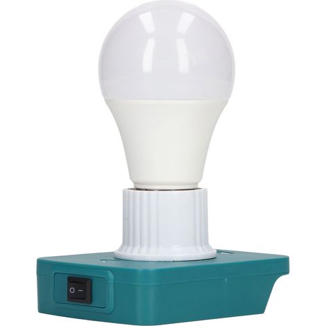 E27 LED-Lampe mit rutschfester, schraubenloser Fassung, tragbare Lampe, kompatibel mit 18V-BL-Batterien, weißes, langlebiges Licht (1/5)
