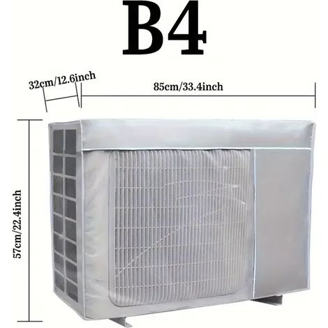Housse pour climatiseur extérieur (85 x 32 x 57 cm) - Fibre de polyester, convient à la plupart des modèles