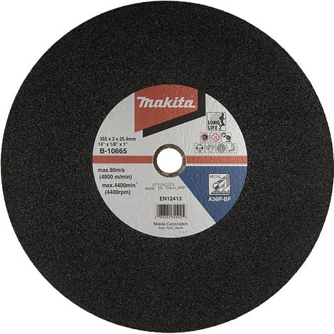 Makita B-10665-5 Disco di taglio dritto 355 mm 5 pz. Acciaio