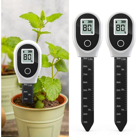 Lot de 2 testeurs de sol, Humidimètre pour sol avec échelle graduée, hygromètre portable pour plantes en pot, jardins et pelouses (1/5)