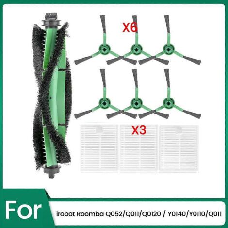 Lot de 10 accessoires pour aspirateur robot iRobot Combo Essential Series Y0140 Y0110 Y0112 : brosse principale