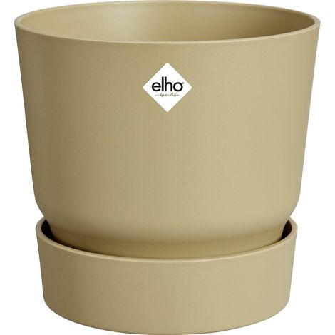 Elho Übertopf Greenville mit integrierten Wasserbehälter Kunststoff beige Ø 47 x 44 cm