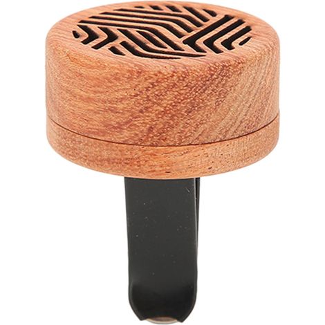 Diffuseur d'huiles essentielles pour voiture en bois de rose, mini et portable avec pierre volcanique pour aération auto. (1/5)