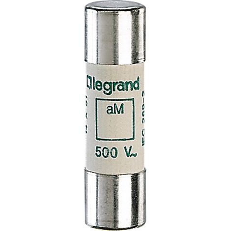 Cartouche industrielle cylindrique type aM 14x51mm sans percuteur 25A LEGRAND 014025 (1/2)