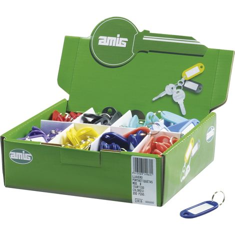 AMIG PORTAETIQUETA 80 PLASTICO 3123 SURTIDO (1 U (1/2)