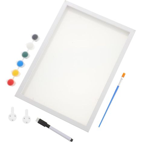 Cadre Empreinte Main Famille A4, Kit Acrylique Blanc (1/5)