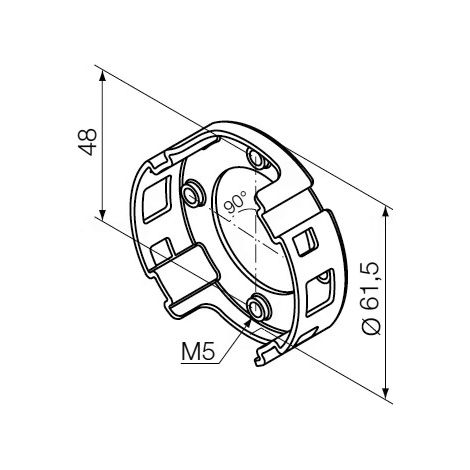 Supporto Compatto Con 4 Fori M5 NICE 535.10022