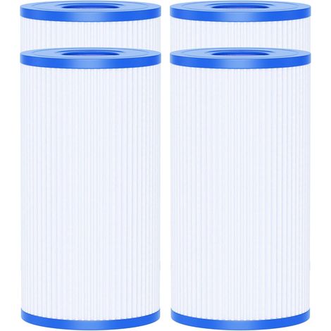 4er-Pack Poolfilter Typ A oder C, kompatibel mit 29000E/59900E, Easy Set Poolfilterkartuschen, 203 mm x 106 mm oberirdische Poolfilter