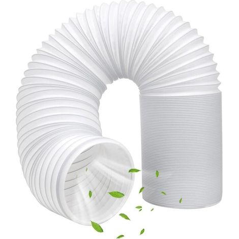 Tuyau Climatiseur Mobile 150cm, Tuyau D'évacuation D'air En Pvc Flexible Tube De Ventilation Universel Tuyau Kit, Diamètre de 150 mm Longueur(Tourner à gauche pour installer) (1/4)
