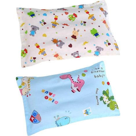 2 Pièces Taie d'oreiller Enfant 100% Coton avec Fermeture enveloppe pour bébé et Tout-Petit, taies d'oreiller pour Poussette et lit Enfant, 30 x 50 cm (1/5)