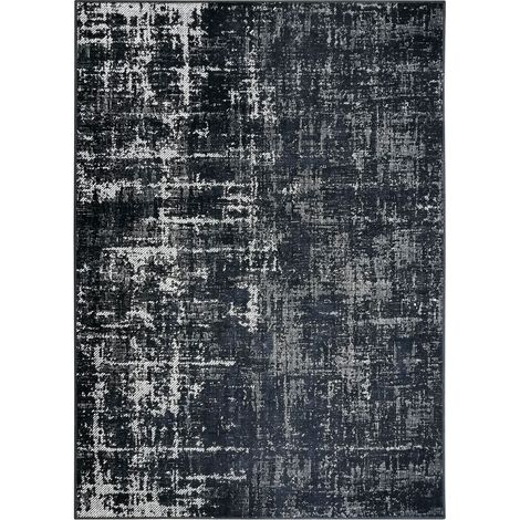 STELLE - Tapis effet patiné vintage gris/noir 120x170 (1/5)