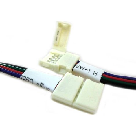 4 PZ Connettore 10mm Per Chiudere Striscia Led Smd RGB 5050 Senza Saldare