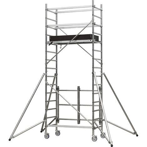 Echafaudage base pliante Haut. travail max 4.92m - 439703