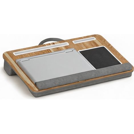 Support pour ordinateur portable en bois avec coussin 55,5 x 37 (1/5)
