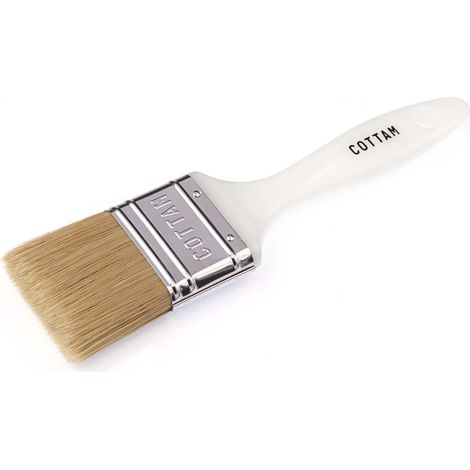 Pinceau RS PRO, taille: Moyen, Forme plate,  Dia. 50mm, matériau Synthétique ( Prix pour 1 Jeu )