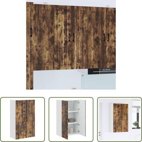 vidaXL Holzwerkstoff - Küchenschrank Geräucherte Eiche 60 x 31 x 100 cm Holzwerkstoff (1/5)