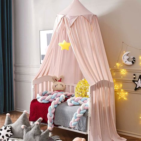 Tente Jeu Suspendue Enfant, Ciel Lecture Dôme Rond, Princesse Déco Chambre, 65x250x400cm