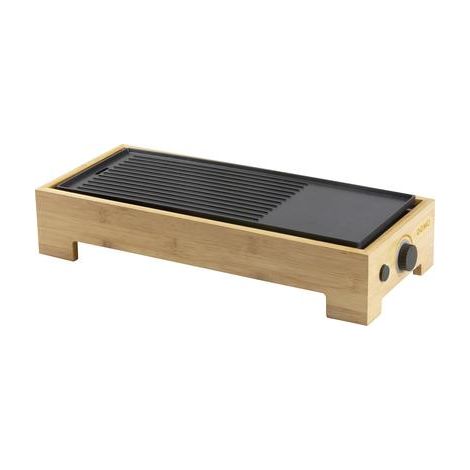 Domo DO9270G Plancha Grill in Bambù 36x14 cm 1000 W