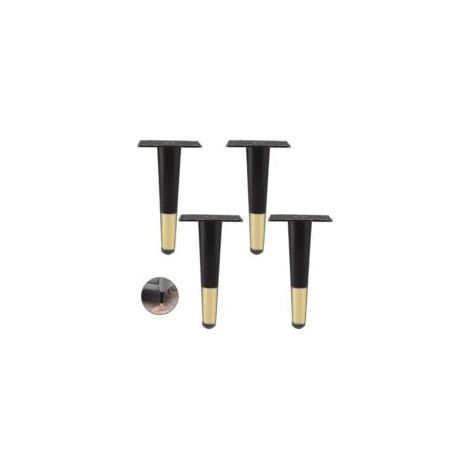 4er-Set Möbelfüße, neigbare Füße für Sofas, Tische, Schränke und Nachttische aus Metall, für Couchtische, Schränke und Sofas, Tragkraft 300 kg – 30 cm – Crezuo