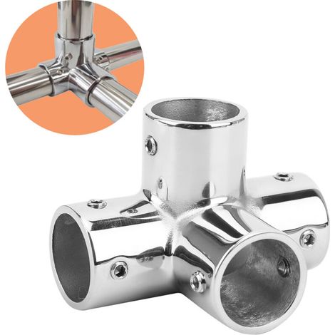 Base Ronde 4 Points en Acier Inox 316 pour Rampes et Garde-Corps (1/5)