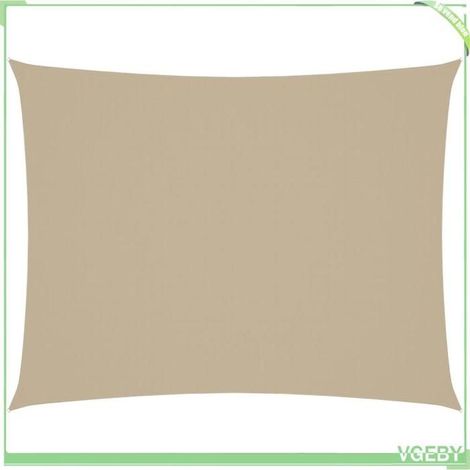 Voile de parasol - FAFEICY - 135155 - Rectangulaire 3x4 m - Tissu Oxford enduit PU - Protection anti-UV et déperlante (1/5)