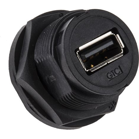Connecteur USB A Femelle RS PRO ports, Montage panneau, Droit ( Prix pour 1 ) (1/2)