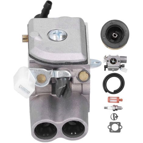 Kit de réparation carburateur, filtre à air, filtre à carburant, bougie pour tronçonneuse - Compatible Stihl MS251 MS251C - 7 pièces en alliage d'aluminium (1/5)