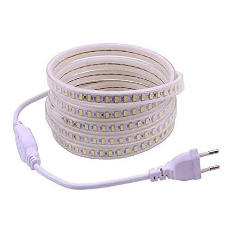 IP67 imperméable à l'eau bande lumineuse LED 220V 230v 3 mètres, 3M lumière blanche froide 6500k 220 volts intérieur et extérieur bande lumineuse LED (lumière blanche froide, 3) (1/5)