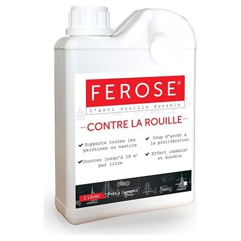 Ferose – Antirouille durable 500mL – Protection contre la corrosion pour métaux – Application facile en spray – Résistance aux intempéries
