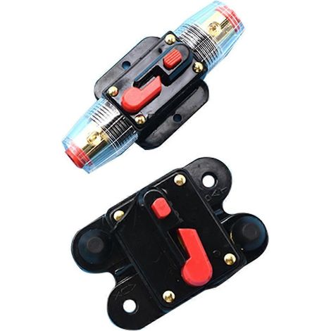 Fusible réarmable 100 A pour système audio de voiture, protection pour amplificateurs audio. (1/5)