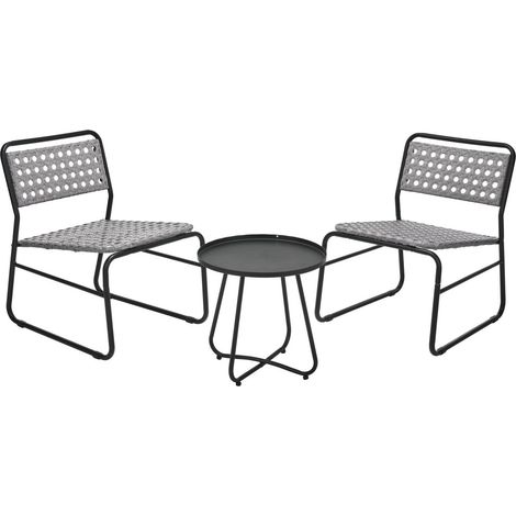Gartenmöbelset aus Metall, RATTAN