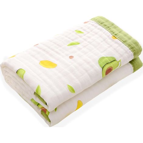Babydecke 110 cm x 110 cm, neutrale Baumwoll-Wickeldecke für Kleinkinder, weiche und universelle Babydecke, Neugeborenen-Kinderbettdecke