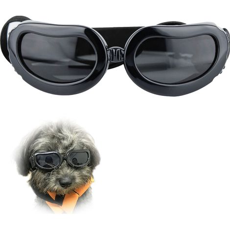 1 paire Lunettes de soleil pour chien, protection UV400, verres en polycarbonate incassables, montage ajustable, convient aux chiens de petite taille (1/5)