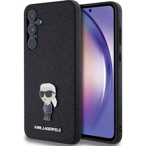 Karl Lagerfeld KLHCSA55GKNPSK A55 A556 schwarz/schwarz Hartschalenetui, fester Glitzer-Ikonik-Logo-Metallpin (1/5)