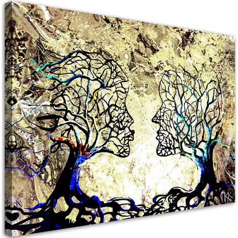 Image sur toile, Arbre baiser amour abstraction - 60x40 (1/5)