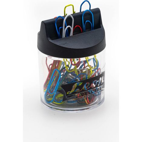 Leone Dell'Era Ganchos Coloreados Metalizados N.4 Mm 32 - Dispensador Magnético 60 Piezas (1/3)